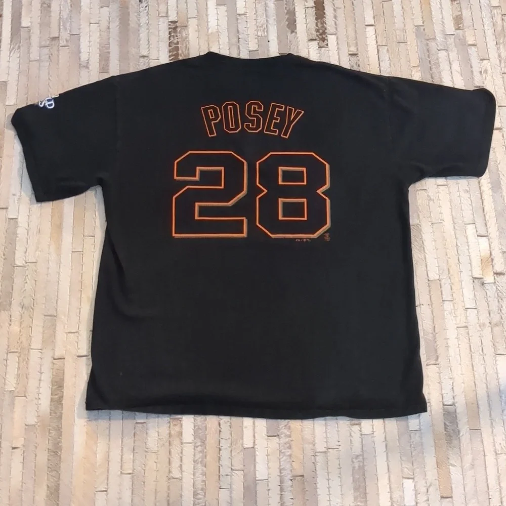 Vintage Majestic San‎ Francisco Giants Buster Posey 2010 World Series T-Shirt